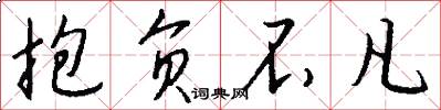 抱负不凡怎么写好看