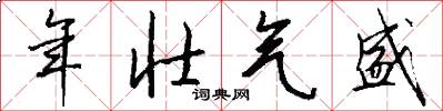 年壮气盛怎么写好看