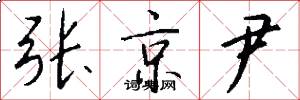张京尹怎么写好看