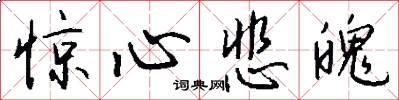 惊心悲魄怎么写好看
