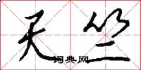 天竺怎么写好看