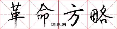 革命方略怎么写好看