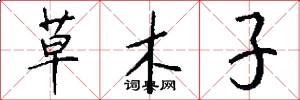 草木子怎么写好看