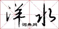 洋水怎么写好看