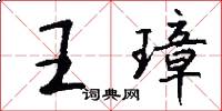 王璋怎么写好看