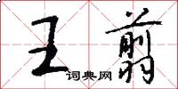 王翦怎么写好看