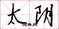 太阴怎么写好看