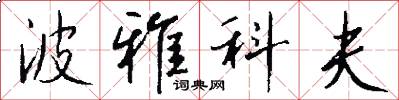 波雅科夫怎么写好看