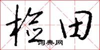 检田怎么写好看
