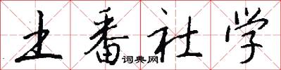 土番社学怎么写好看