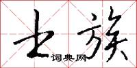 士族怎么写好看