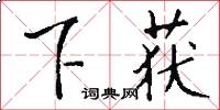 下获怎么写好看