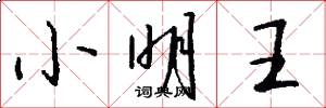 小明王怎么写好看