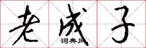 老成子怎么写好看