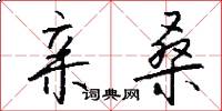 亲桑怎么写好看