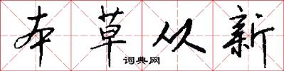 本草从新怎么写好看