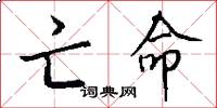 亡命怎么写好看