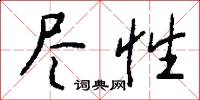 尽性怎么写好看