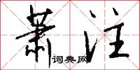 萧注怎么写好看