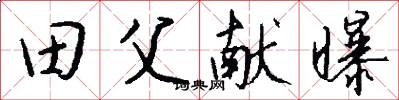 田父献曝怎么写好看