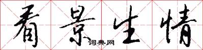 看景生情怎么写好看