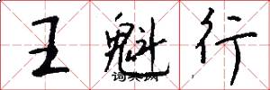 王魁行怎么写好看
