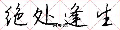 绝处逢生怎么写好看