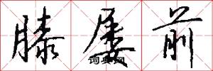 膝屡前怎么写好看