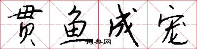 贯鱼成宠怎么写好看
