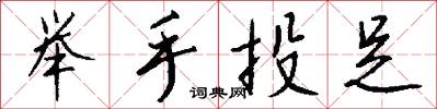 举手投足怎么写好看