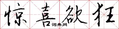 惊喜欲狂怎么写好看