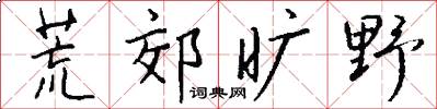 荒郊旷野怎么写好看