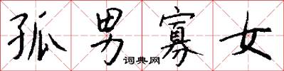 孤男寡女怎么写好看