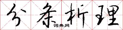 分条析理怎么写好看