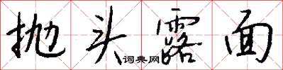 抛头露面怎么写好看