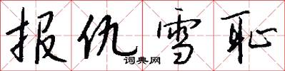 报仇雪耻怎么写好看