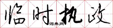 临时执政怎么写好看