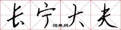长宁大夫怎么写好看