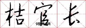 桔官长怎么写好看