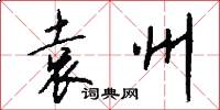 袁州怎么写好看