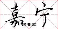 嘉宁怎么写好看