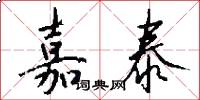 嘉泰怎么写好看