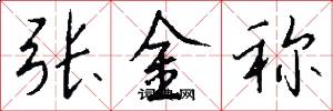 张金称怎么写好看