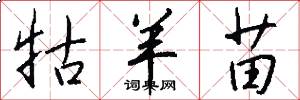 牯羊苗怎么写好看