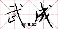 武成怎么写好看