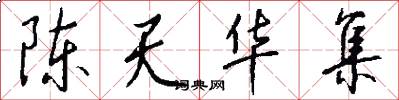 陈天华集怎么写好看