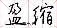 盈缩怎么写好看