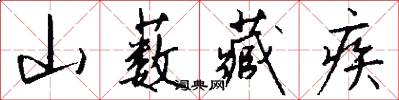 山薮藏疾怎么写好看