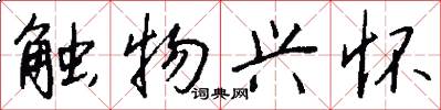 触物兴怀怎么写好看
