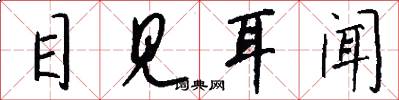 目见耳闻怎么写好看